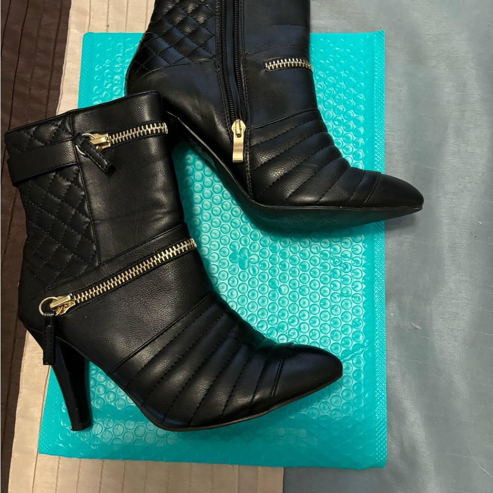 The boots are versatile. They can be dressed up or down.